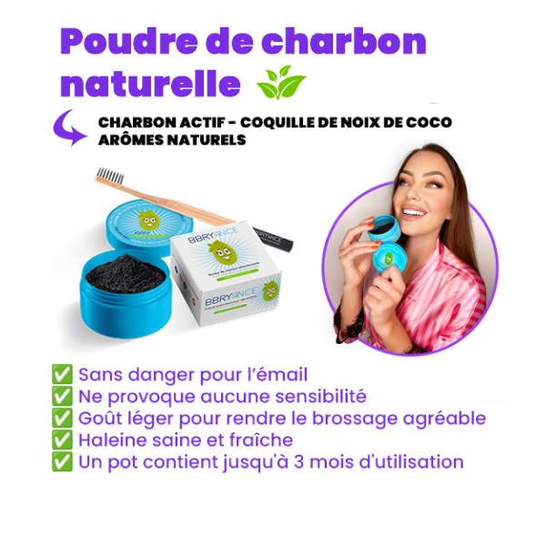 POUDRE DE CHARBON 15g – Kit Blanchiment Dentaire BBRYANCE ©