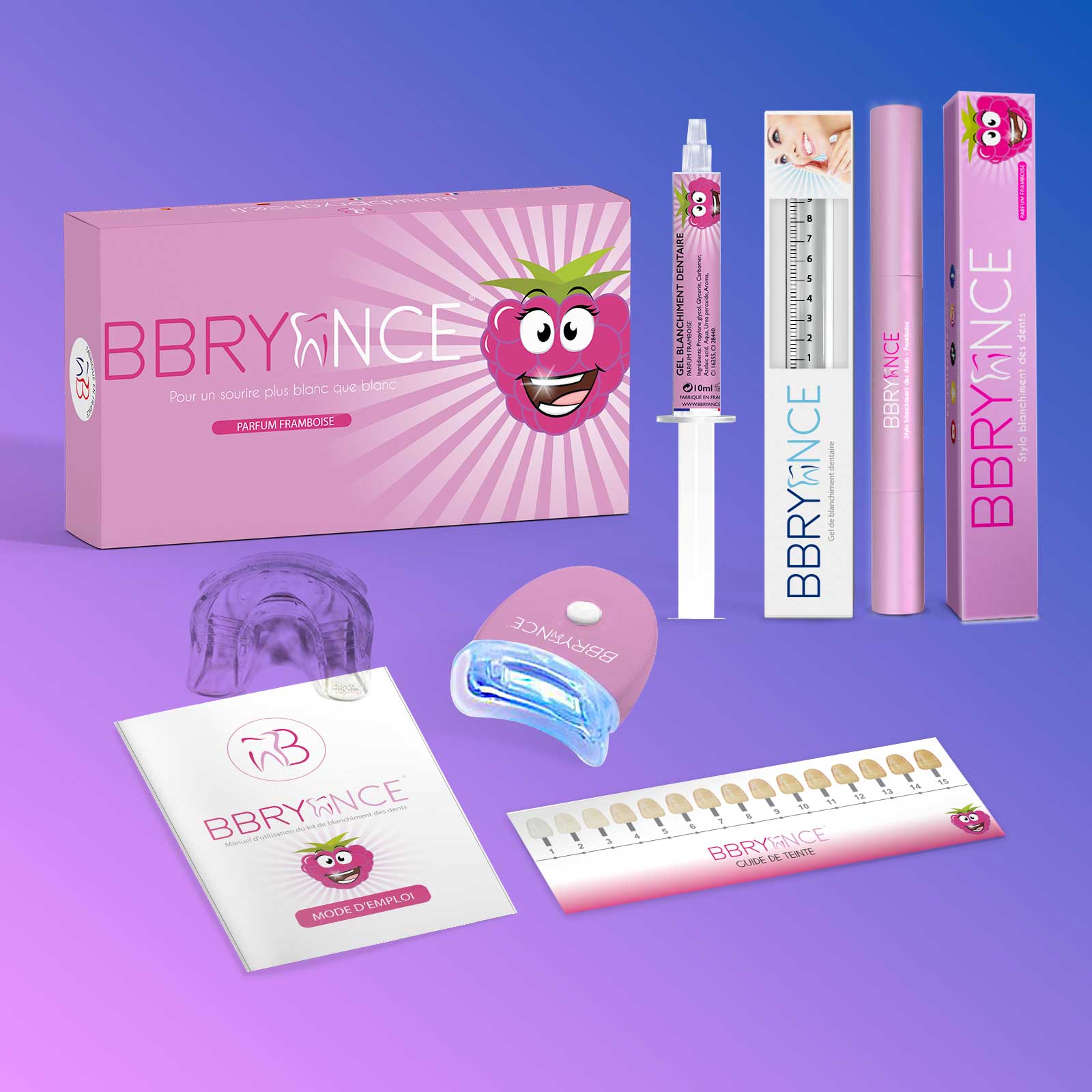 STYLO BLANCHEUR FRAMBOISE – Kit Blanchiment Dentaire BBRYANCE ©